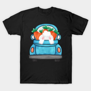 Easter Truck Rabbit Carrot T-Shirt